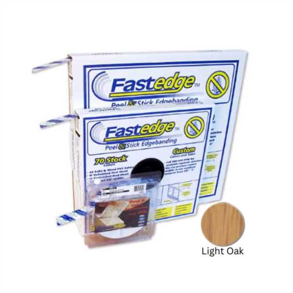 PVC 15/16 Fastedge PSA Light Oak 50' Roll - Peel and Stick Roll